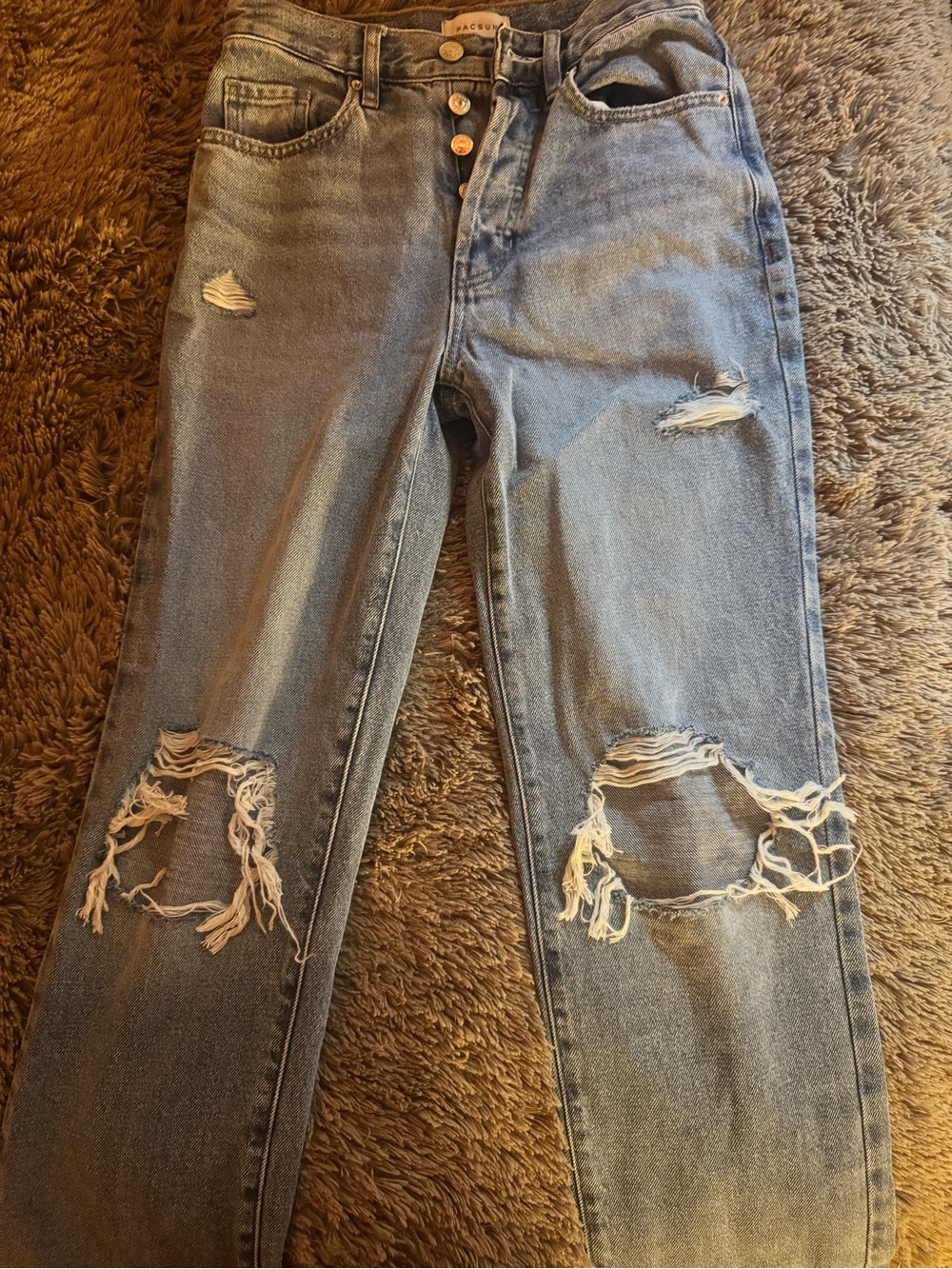 PacSun High-Rise DadJeans in Light Blue